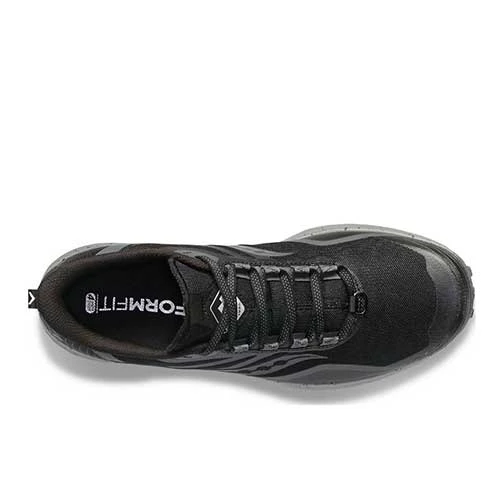 Saucony Men's Peregrine 12 Trail Running Shoe - Black/Charcoal - Regular (D) 3 Saucony Men's Peregrine 12 Trail Running Shoe - Black/Charcoal - Regular (D) - Image 3