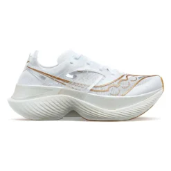 Saucony Men's Endorphin Elite Running Shoe - White/Gold- Regular (D)