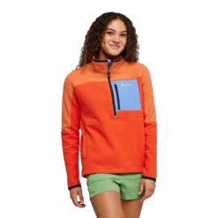 Cotopaxi Women's Abrazo Half-Zip Fleece Jacket - Nectar/Canyon -Patagonia Shop S23 W Abrazo Half Zip Fleece Jacket Nectar Canyon 2