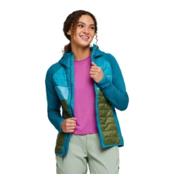 Cotopaxi Women's Capa Insulated Hooded Jacket - Gulf/Pine 16 Cotopaxi Women's Capa Insulated Hooded Jacket - Gulf/Pine -Patagonia Shop S23 W Capa Hybrid Insulated Hooded Jacket Gulf Pine 3