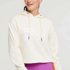 Cotopaxi Women's Do Good Organic Crop Pullover Hoodie - Bone -Patagonia Shop S23 W Do Good Organic Crop Sweatshirt Bone 4