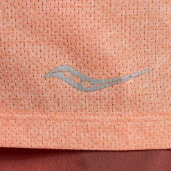 Saucony Women's Stopwatch Short Sleeve Shirt - Zenith Heather -Patagonia Shop SAW800370 ZEH 5