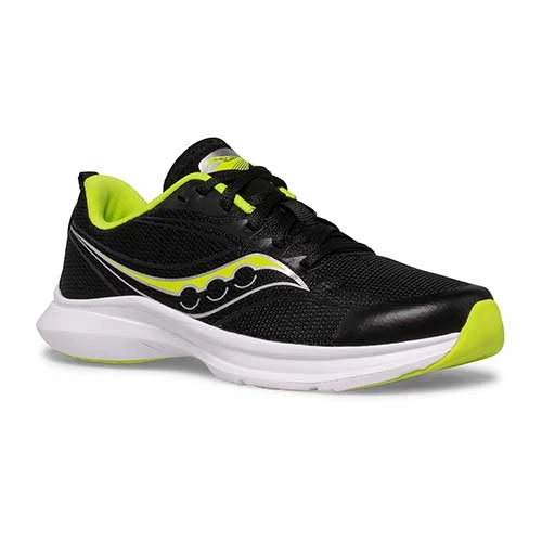Saucony Youth Kinvara 13 Running Shoe - Black/Lime 2 Saucony Youth Kinvara 13 Running Shoe - Black/Lime - Image 2