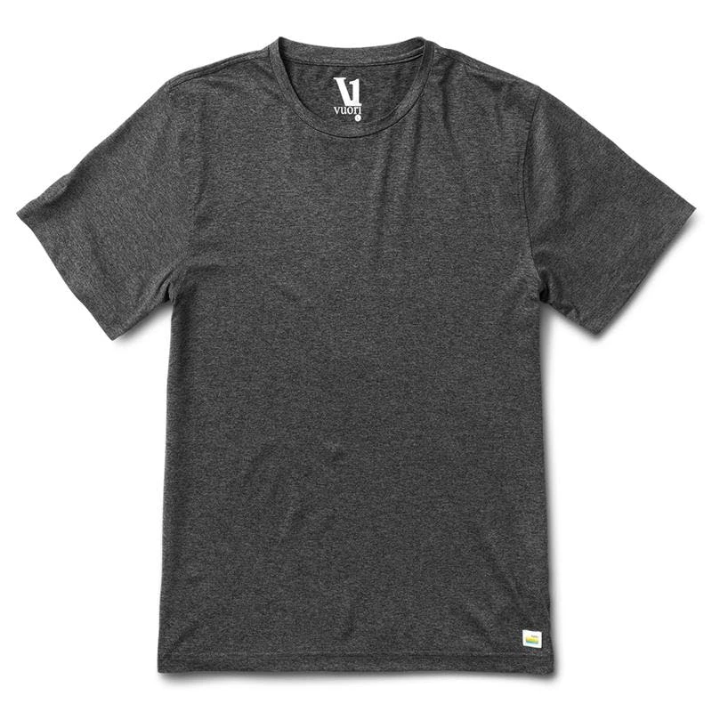 Vuori Men's Strato Tech Tee - Charcoal Heather 1 Vuori Men's Strato Tech Tee - Charcoal Heather