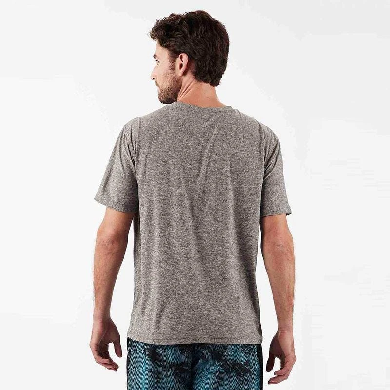 Vuori Men's Strato Tech T-Shirt - Heather Grey 4 Vuori Men's Strato Tech T-Shirt - Heather Grey - Image 4