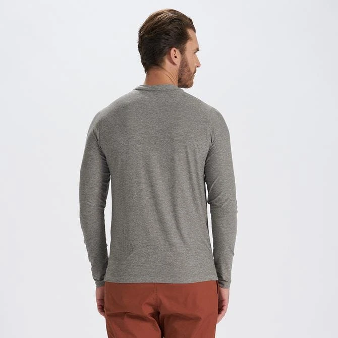 Vuori Men's Long Sleeve Strato Tech Tee - Heather Grey 4 Vuori Men's Long Sleeve Strato Tech Tee - Heather Grey - Image 4