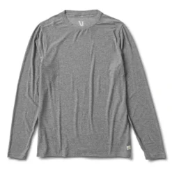 Vuori Men's Long Sleeve Strato Tech Tee - Heather Grey