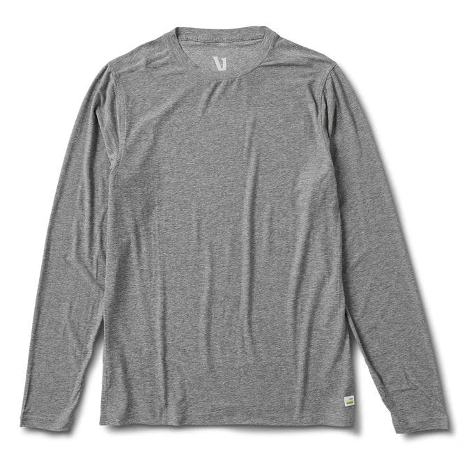 Vuori Men's Long Sleeve Strato Tech Tee - Heather Grey 1 Vuori Men's Long Sleeve Strato Tech Tee - Heather Grey