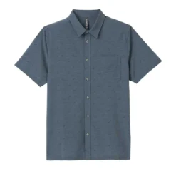 Vuori Men's Short Sleeve Bridge Button Down - Lake Daggers