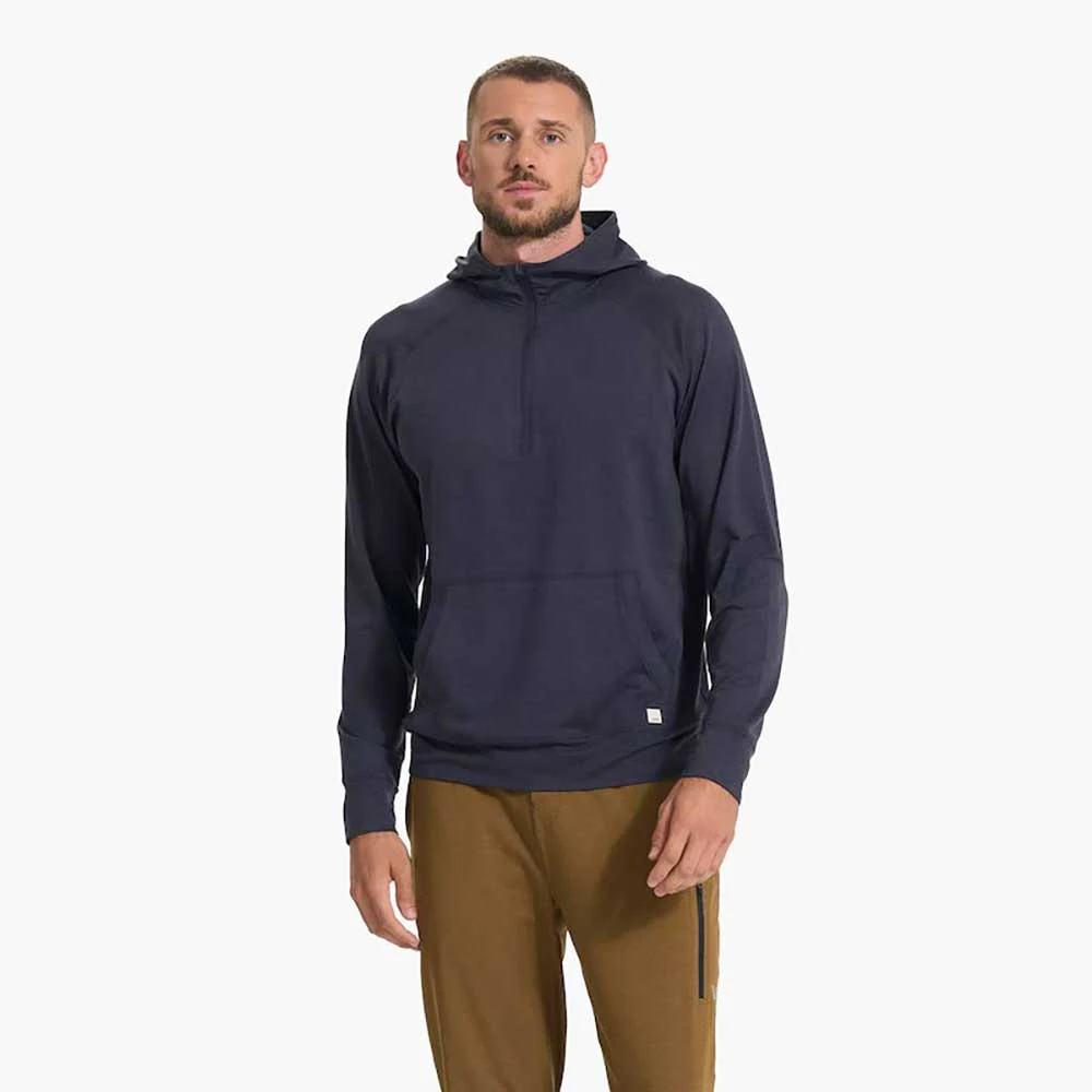 Vuori Men's Ponto Performance 1/2 Zip Hoodie - Midnight Heather - Image 5
