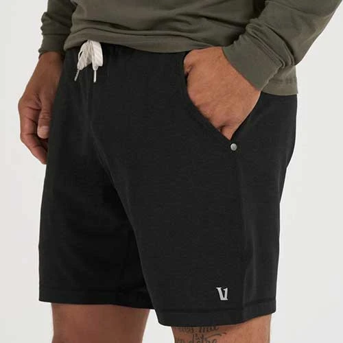 Vuori Men's Ponto Short - Black Heather 2 Vuori Men's Ponto Short - Black Heather - Image 2