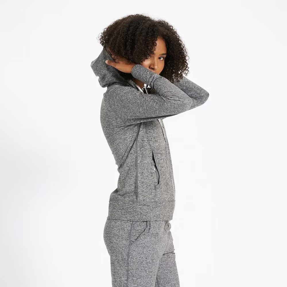 Vuori Women's Halo Performance Hoodie - Heather Grey 2 Vuori Women's Halo Performance Hoodie - Heather Grey - Image 2