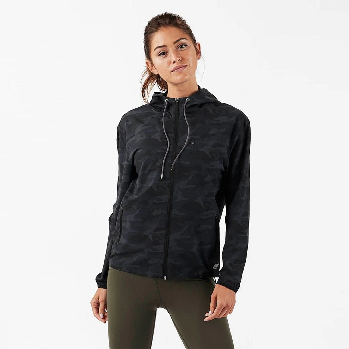Vuori Women's Outdoor Trainer Shell Jacket - Black Camo 1 Vuori Women's Outdoor Trainer Shell Jacket - Black Camo