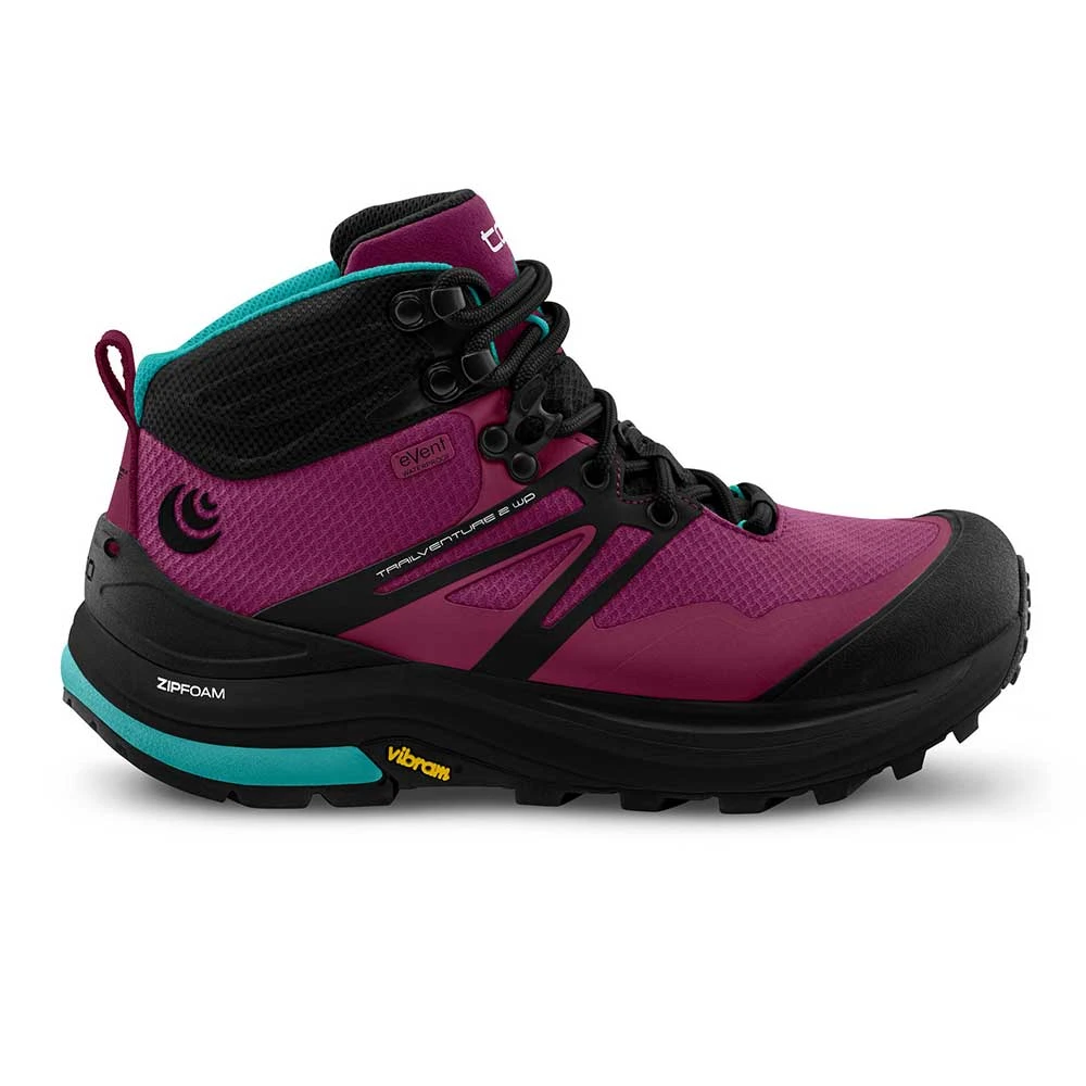 Topo Athletic Women's Trailventure 2 Waterproof Hiking Boot- Raspberry/Black - Regular (B) 1 Topo Athletic Women's Trailventure 2 Waterproof Hiking Boot- Raspberry/Black - Regular (B)