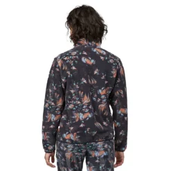 Patagonia Women's Lightweight Synchilla Snap-T Pullover - Swirl Floral: Pitch Blue -Patagonia Shop WBF23 25455 SLPH LJ2