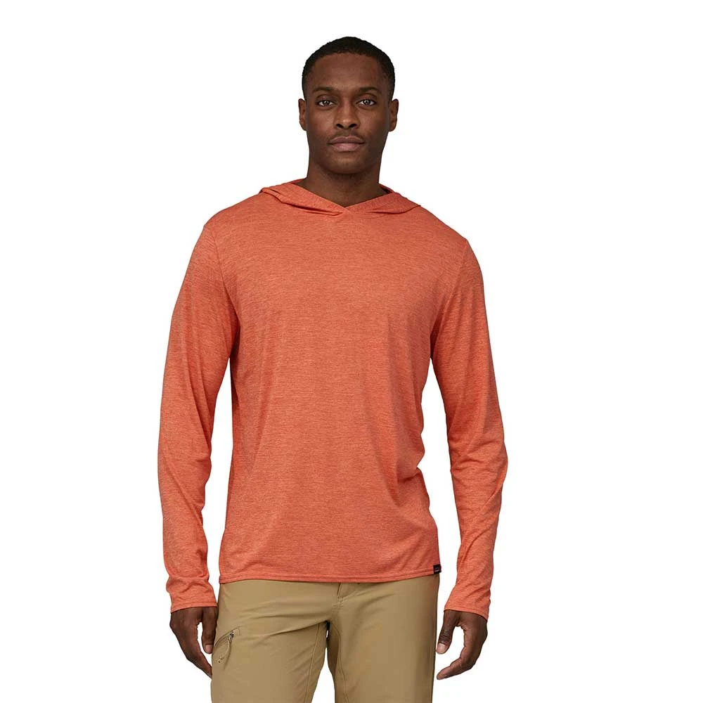Patagonia Men's Capilene Cool Daily Graphic Hoody Relaxed Fit - Quartz Coral 3 Patagonia Men's Capilene Cool Daily Graphic Hoody Relaxed Fit - Quartz Coral - Image 3