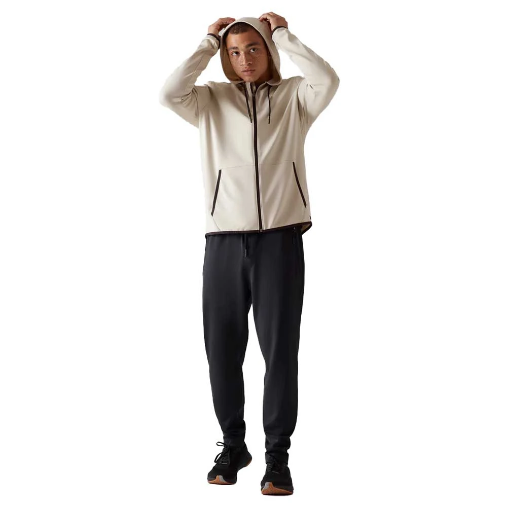 Men's Warm Up Tech Full Zip Hoodie - Stone 2 Men's Warm Up Tech Full Zip Hoodie - Stone - Image 2