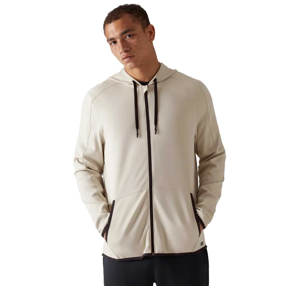 Men's Warm Up Tech Full Zip Hoodie - Stone 3 Men's Warm Up Tech Full Zip Hoodie - Stone - Image 3