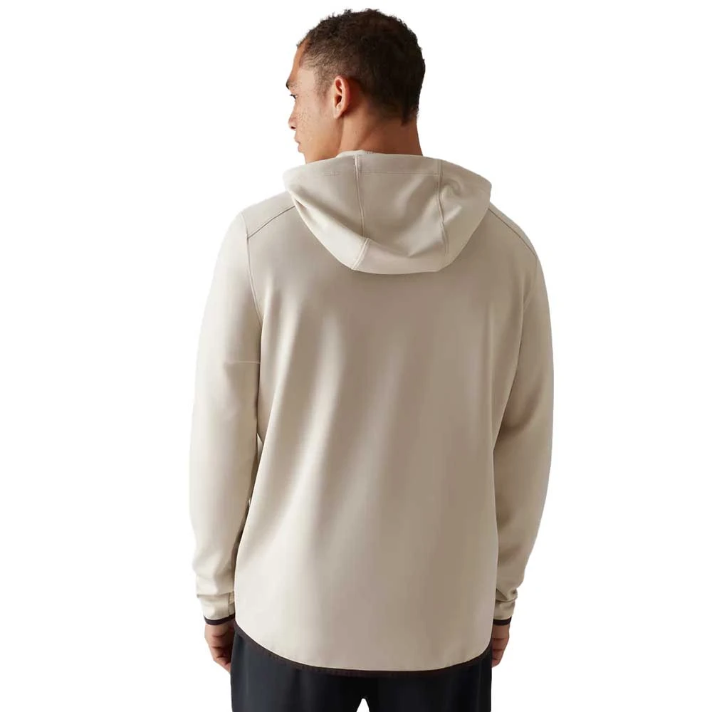 Men's Warm Up Tech Full Zip Hoodie - Stone 4 Men's Warm Up Tech Full Zip Hoodie - Stone - Image 4