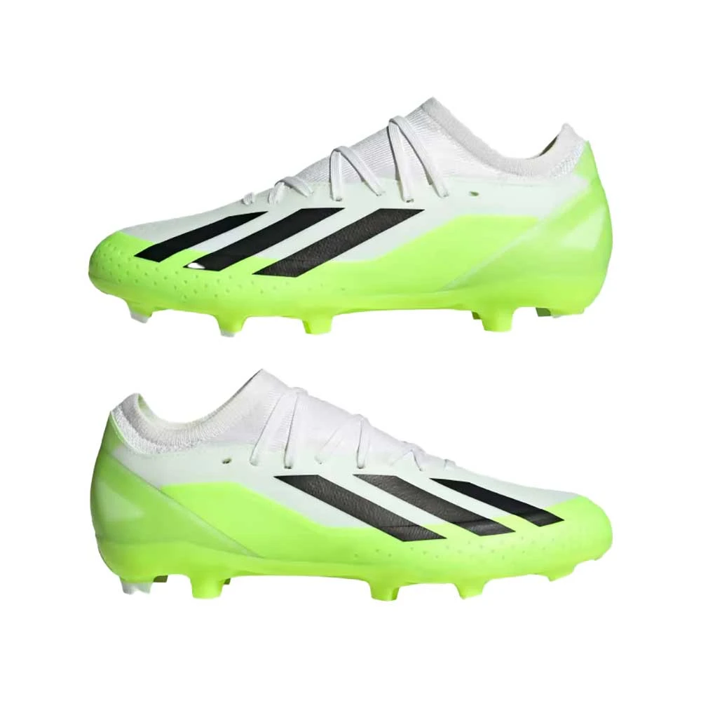ADIDAS Unisex X Crazyfast .3 FG Cleats- Cloud White / Core Black / Lucid Lemon- Regular (D) 5 ADIDAS Unisex X Crazyfast .3 FG Cleats- Cloud White / Core Black / Lucid Lemon- Regular (D) - Image 5
