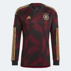 ADIDAS Men's Germany 2022 Away Long Sleeve Jersey - Black