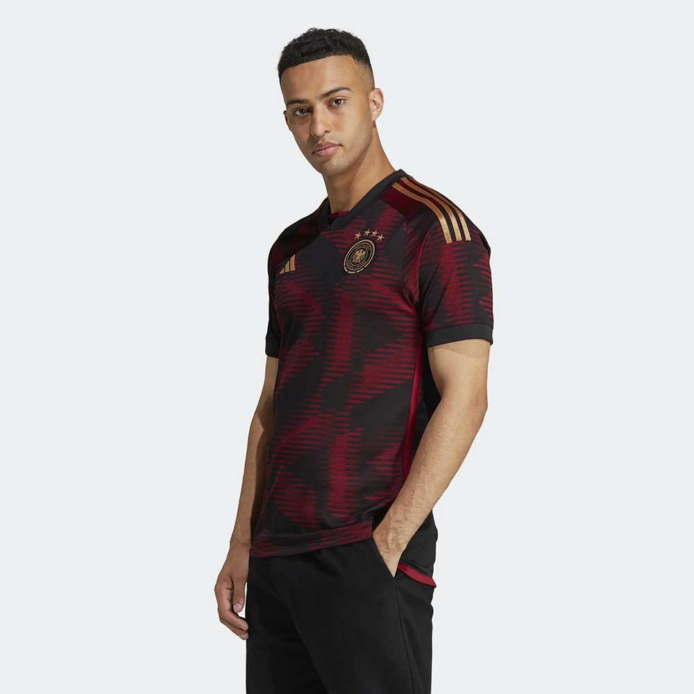 ADIDAS Men's Germany 2022 Away Jersey - Black 4 ADIDAS Men's Germany 2022 Away Jersey - Black - Image 4