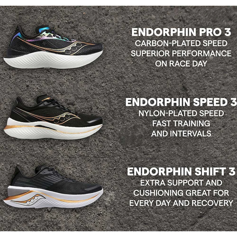Saucony Women's Endorphin Shift 3 Running Shoes- Black/Goldstrck- Regular (B) 6 Saucony Women's Endorphin Shift 3 Running Shoes- Black/Goldstrck- Regular (B) - Image 6