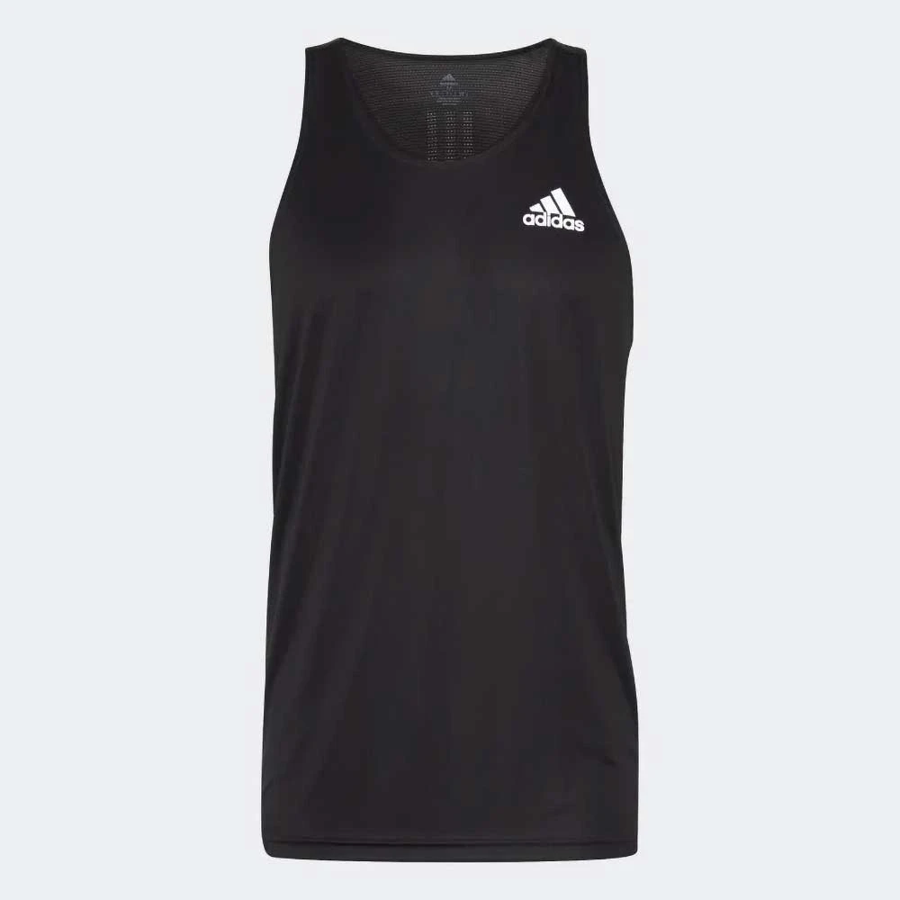 ADIDAS Men's Own The Run Singlet - Black 1 ADIDAS Men's Own The Run Singlet - Black