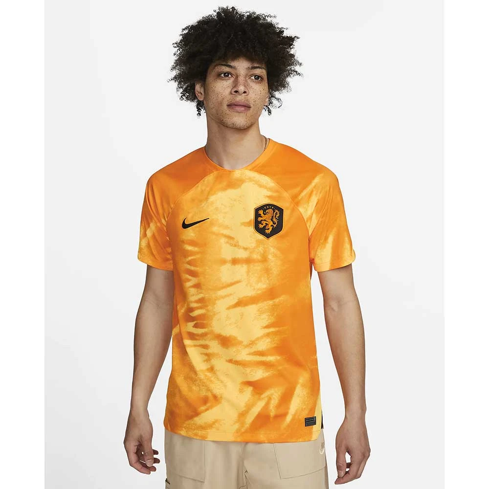 Men's Nike Netherlands 2022/23 DF Stadium Home Jersey - Laser Orange/Black 2 Men's Nike Netherlands 2022/23 DF Stadium Home Jersey - Laser Orange/Black - Image 2