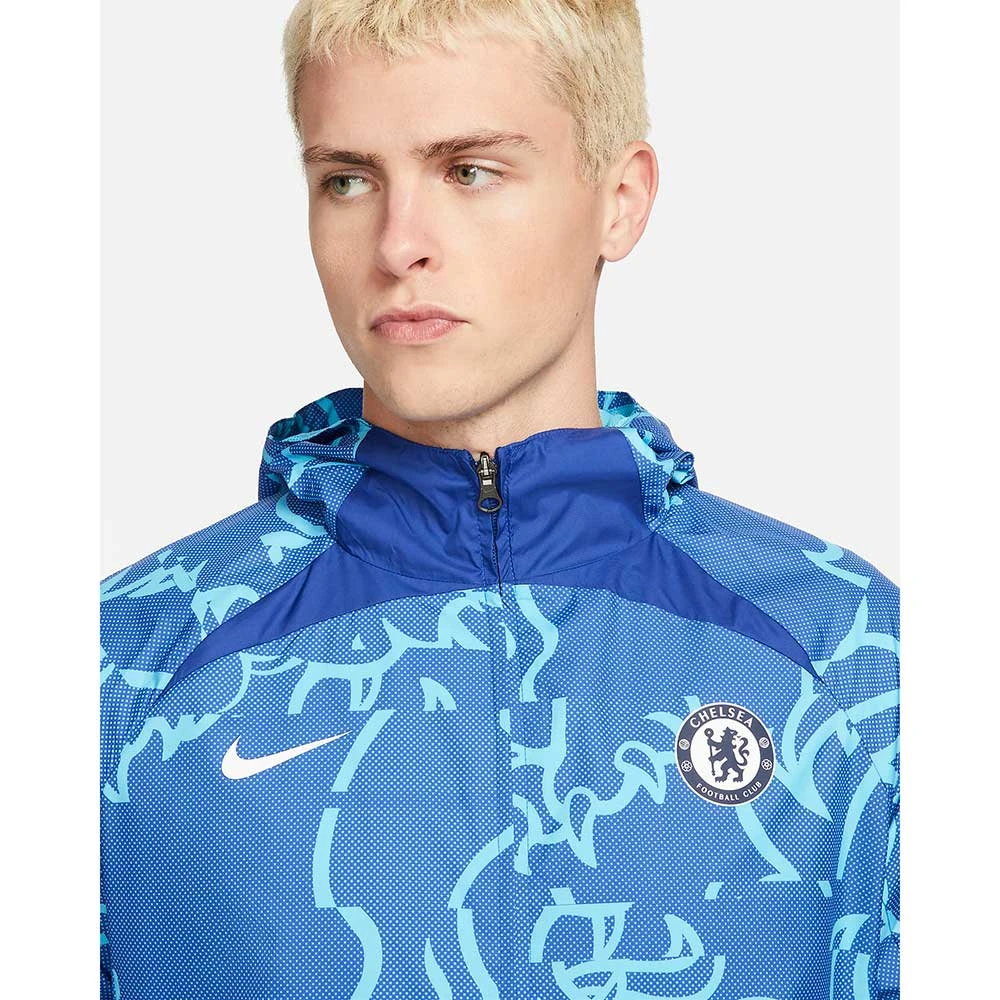Nike Men's Chelsea AFW Soccer Jacket - Rush Blue/Chlorine Blue 5 Nike Men's Chelsea AFW Soccer Jacket - Rush Blue/Chlorine Blue - Image 5