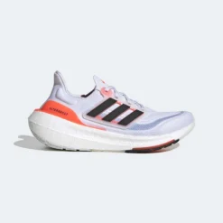 ADIDAS Women's Ultraboost Light Running Shoe- Ftwr White/Core Black/Solar Red- Regular (B)