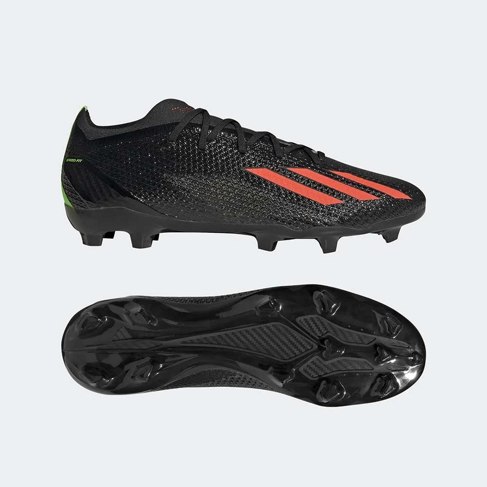 ADIDAS Unisex X SpeedPortal 2 FG Soccer Shoe - Core Black/Solar Red/Solar Green 6 ADIDAS Unisex X SpeedPortal 2 FG Soccer Shoe - Core Black/Solar Red/Solar Green - Image 6