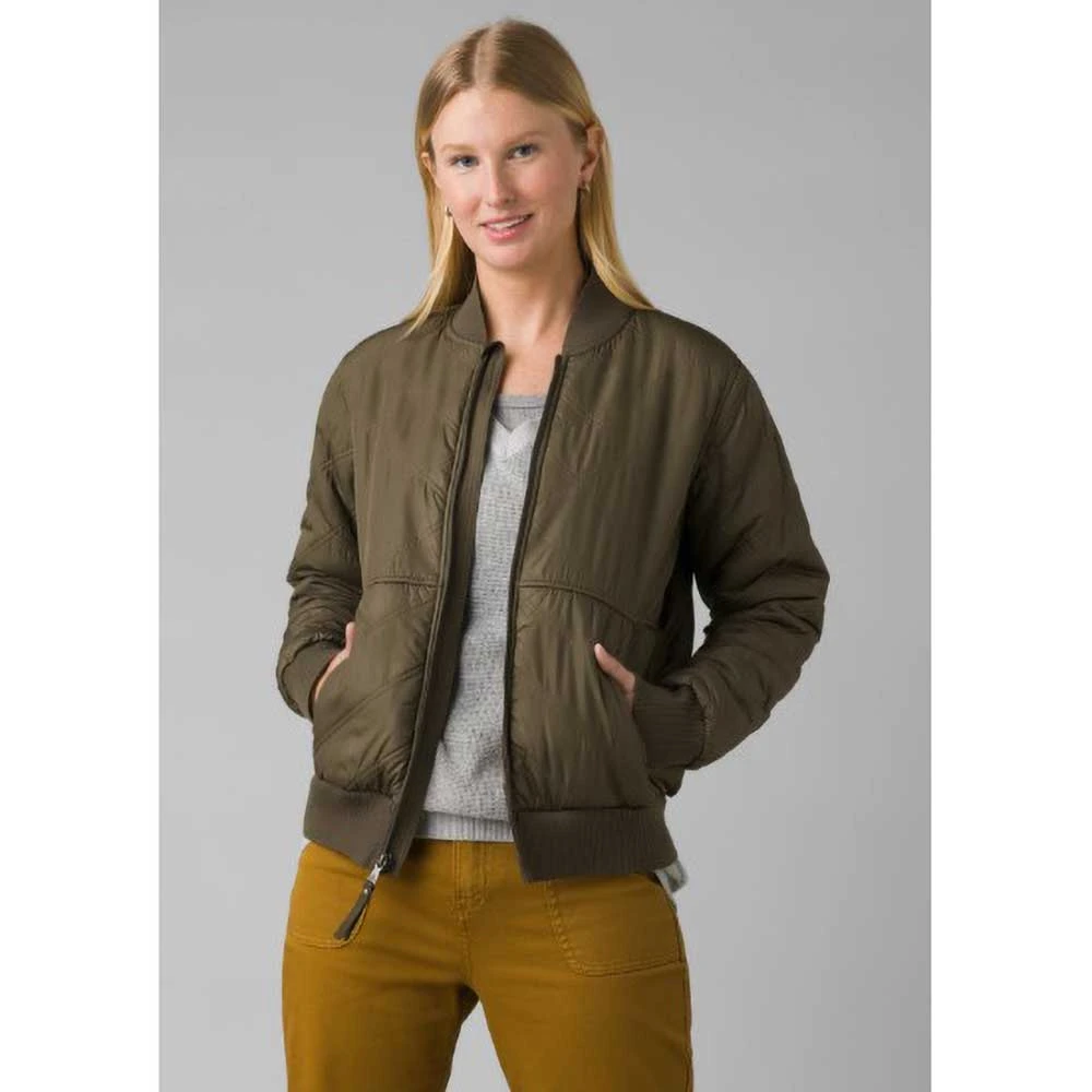 Prana Women's Esla Bomber Jacket - Slate Green 2 Prana Women's Esla Bomber Jacket - Slate Green - Image 2
