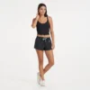 Vuori Women's Rib Crop Tank - Black