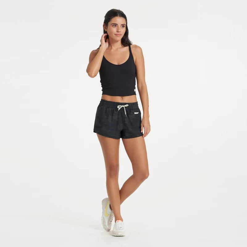 Vuori Women's Rib Crop Tank - Black 1 Vuori Women's Rib Crop Tank - Black