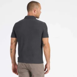 Vuori Men's Strato Tech Polo - Charcoal Heather -Patagonia Shop ezgif 3 69785fa251