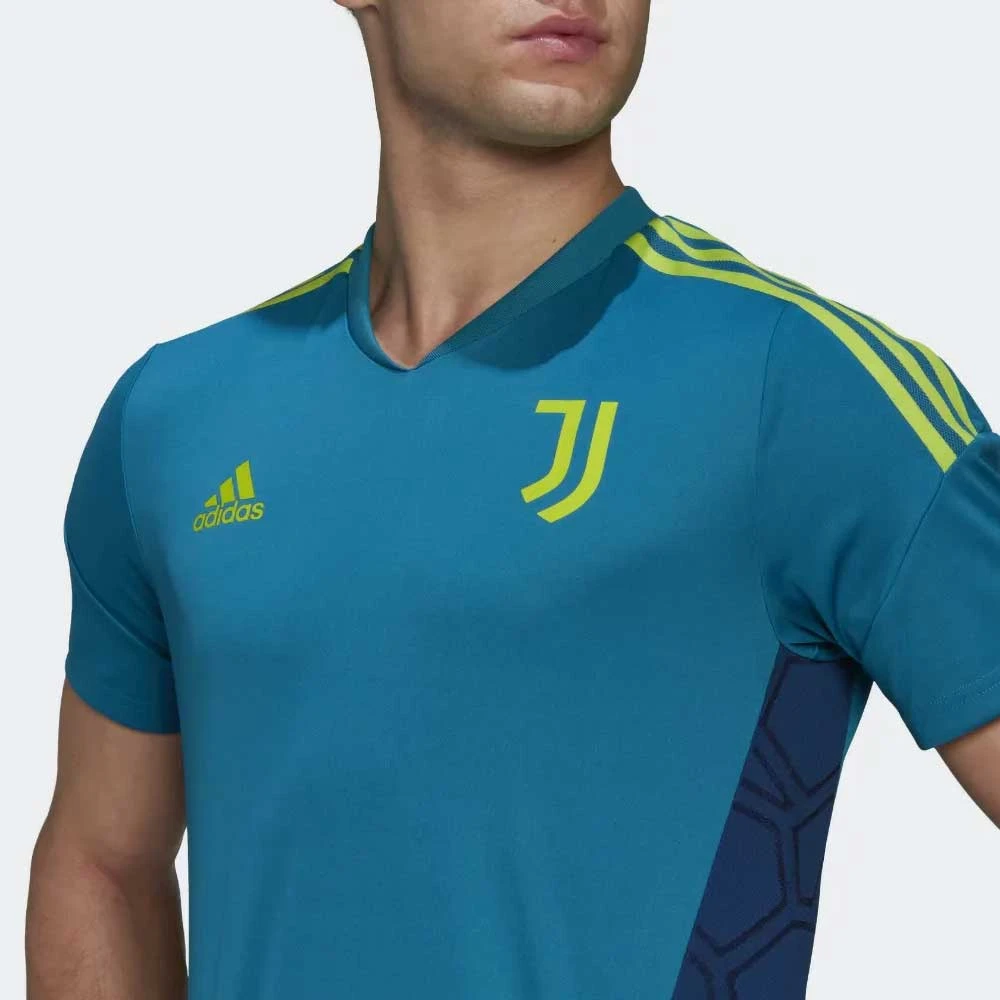 ADIDAS Men's Juventus Training Jersey - Active Teal 3 ADIDAS Men's Juventus Training Jersey - Active Teal - Image 3