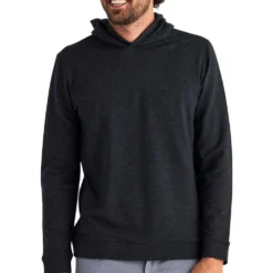 Men's Bamboo Heritage Fleece Hoodie - Heather Black