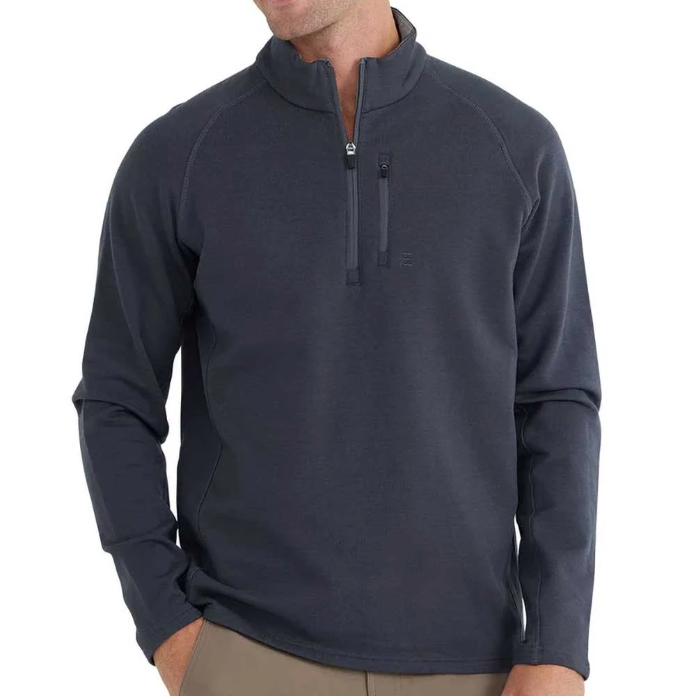 Men's Bamboo Heritage Fleece Quarter Zip - Graphite 1 Men's Bamboo Heritage Fleece Quarter Zip - Graphite