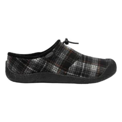 Keen Women's Howser III Slide Shoe - Black Plaid/Steel Grey - Regular (B)