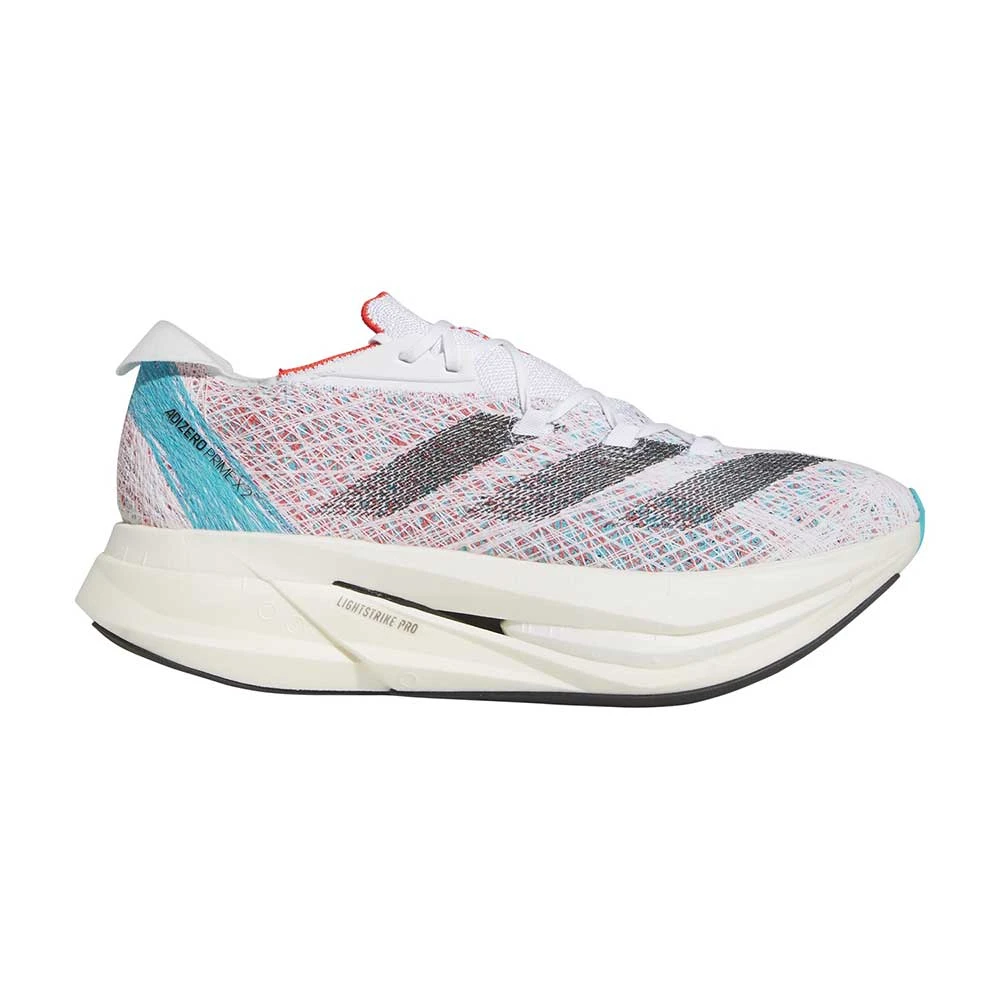 ADIDAS Men's Adizero Prime X 2 Strung Running Shoe - FTWR White/Core Black/Lucid Cyan - Regular (D) 1 ADIDAS Men's Adizero Prime X 2 Strung Running Shoe - FTWR White/Core Black/Lucid Cyan - Regular (D)