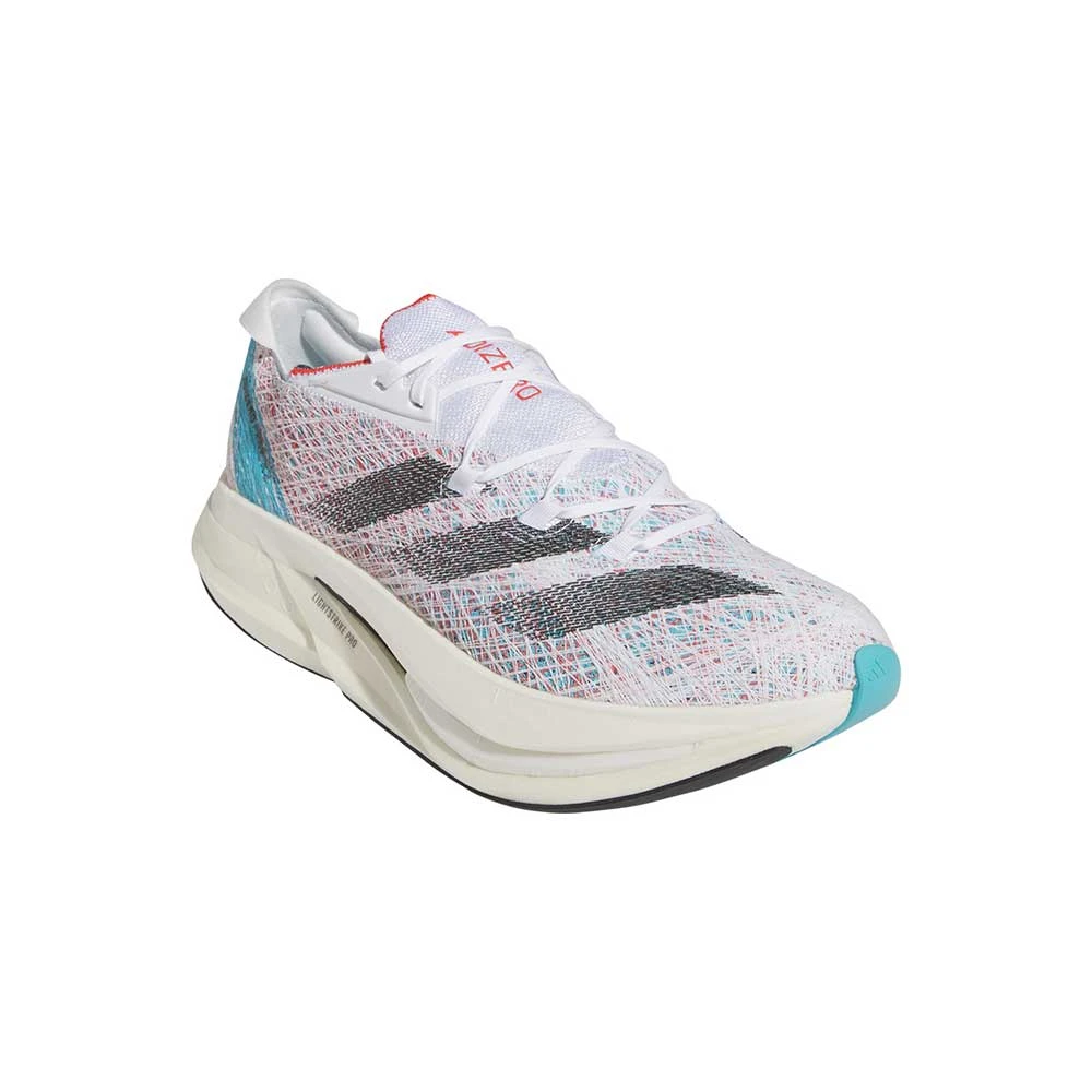 ADIDAS Men's Adizero Prime X 2 Strung Running Shoe - FTWR White/Core Black/Lucid Cyan - Regular (D) 2 ADIDAS Men's Adizero Prime X 2 Strung Running Shoe - FTWR White/Core Black/Lucid Cyan - Regular (D) - Image 2