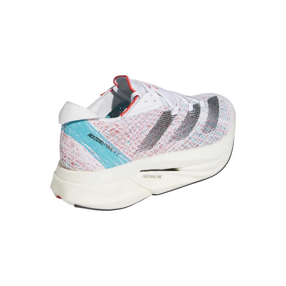 ADIDAS Men's Adizero Prime X 2 Strung Running Shoe - FTWR White/Core Black/Lucid Cyan - Regular (D) 4 ADIDAS Men's Adizero Prime X 2 Strung Running Shoe - FTWR White/Core Black/Lucid Cyan - Regular (D) - Image 4