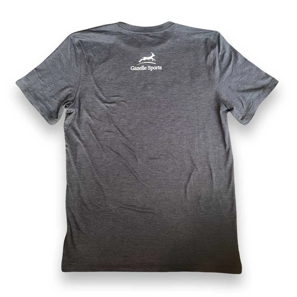 Run With Pride Perf Tech SS - Heather Black/Multi/Dark Gray Woven Gazelle Patch 2 Run With Pride Perf Tech SS - Heather Black/Multi/Dark Gray Woven Gazelle Patch - Image 2