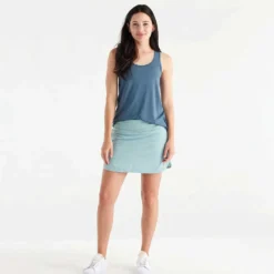 Women's Bamboo Motion Racerback Tank - Slate Blue -Patagonia Shop motion racerback slate blue women 3