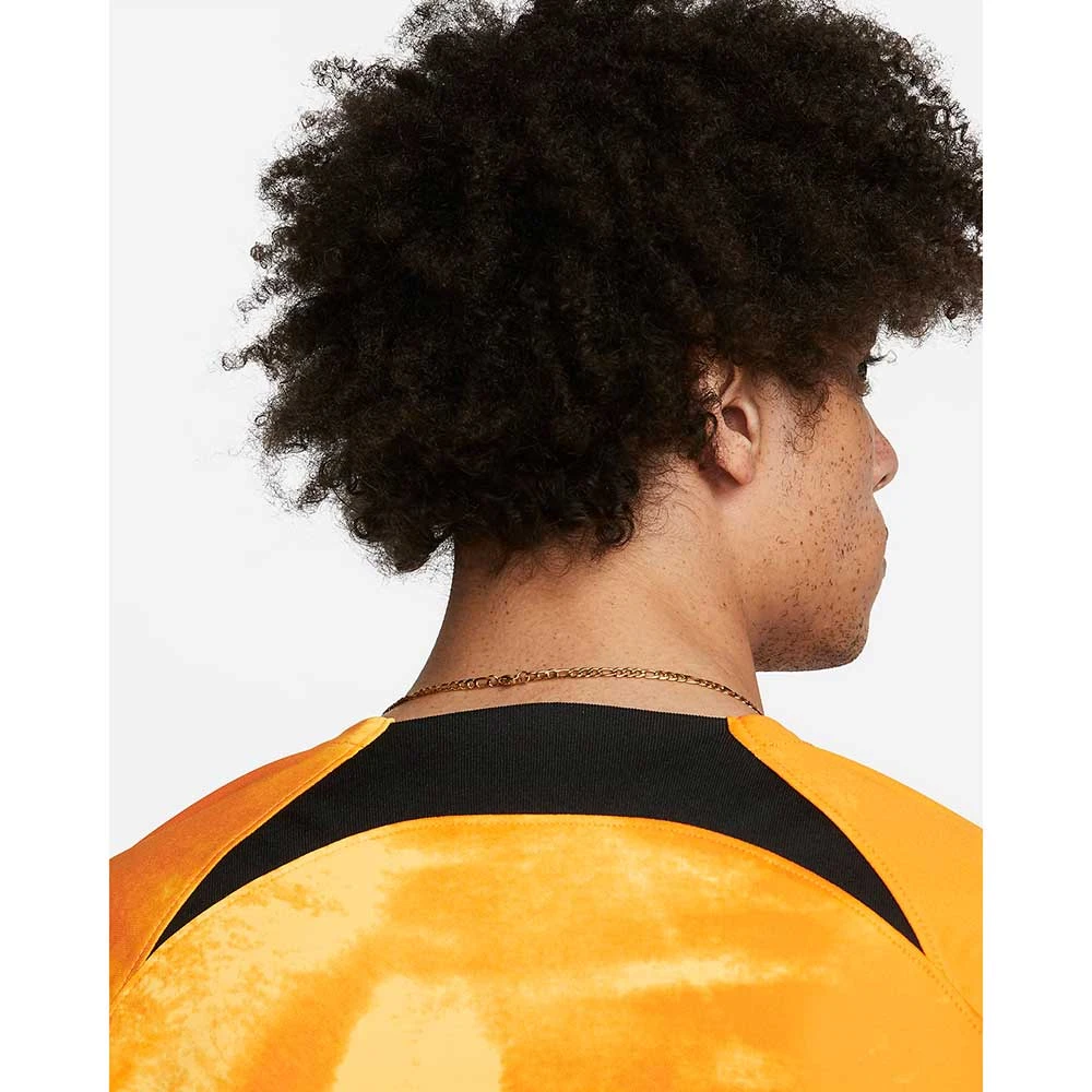 Men's Nike Netherlands 2022/23 DF Stadium Home Jersey - Laser Orange/Black 5 Men's Nike Netherlands 2022/23 DF Stadium Home Jersey - Laser Orange/Black - Image 5