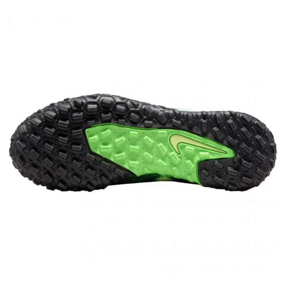 Nike JR Phantom GT2 DF SW TF Soccer Shoe - Black/Mtlc Platinum/Green Strike 7 Nike JR Phantom GT2 DF SW TF Soccer Shoe - Black/Mtlc Platinum/Green Strike - Image 7