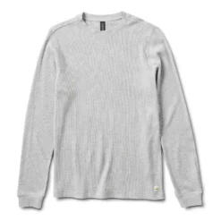 Vuori Men's Waffle Crew - Light Heather Grey