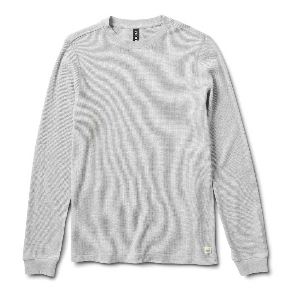 Vuori Men's Waffle Crew - Light Heather Grey 1 Vuori Men's Waffle Crew - Light Heather Grey