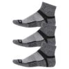 Saucony Unisex Inferno Merino Wool Quarter Socks 3-pack - Grey Marl